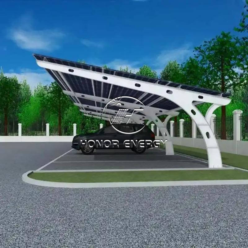 Acél y típusú napelemes carport tartó